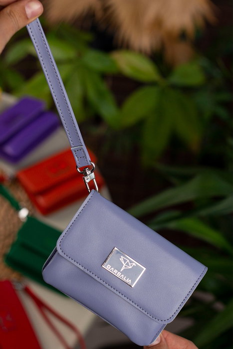 Zoozie Bags Cartera de Mujer Azul Bebé Piel PU Elegante Sofisticada Ideal Regalo